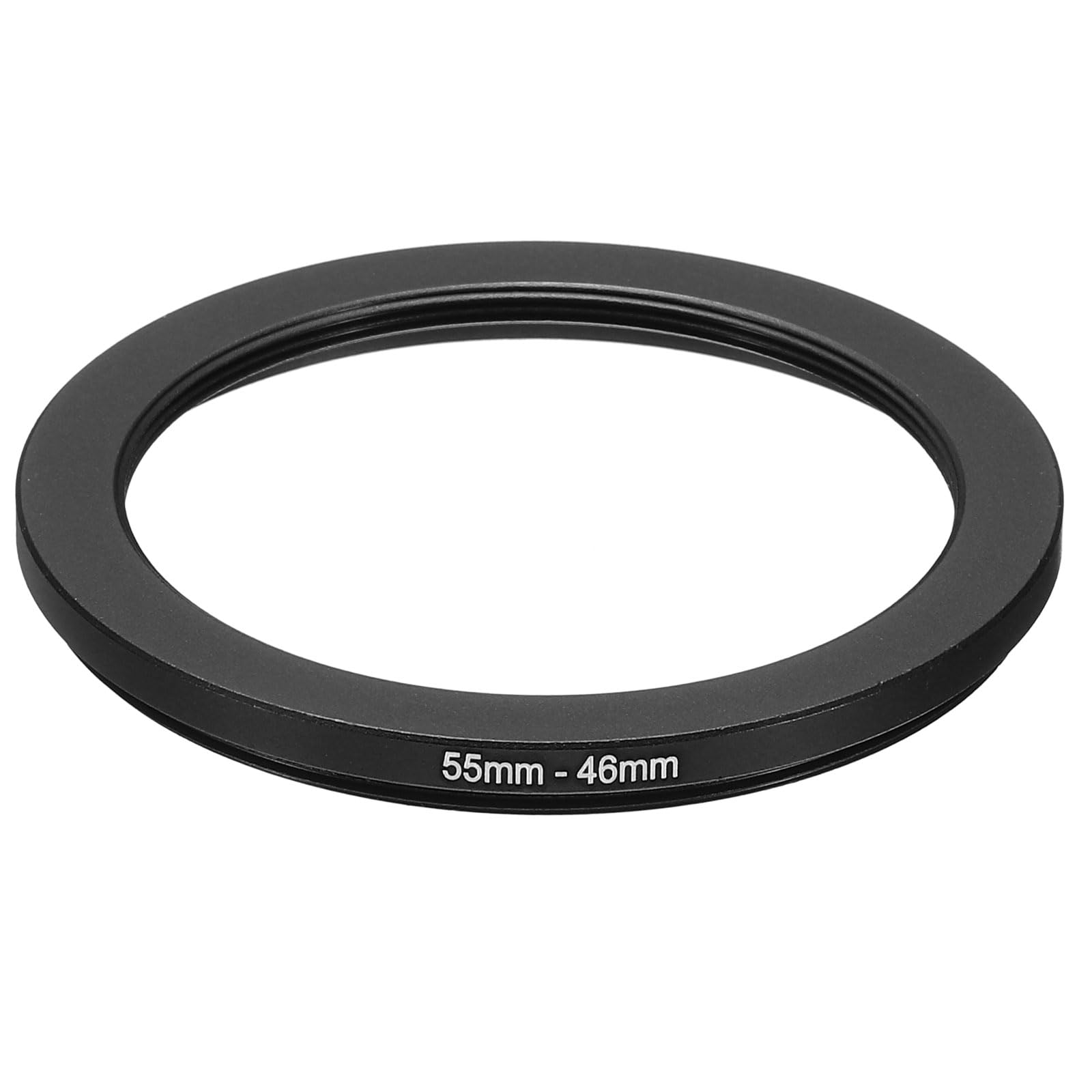 Patikil 55Mm 46Mm Metal Step Down Ring, Camera Lens Filter Adapter Ring Aluminum Filter Adapter Ring For Camera Lenses Hood, Bla