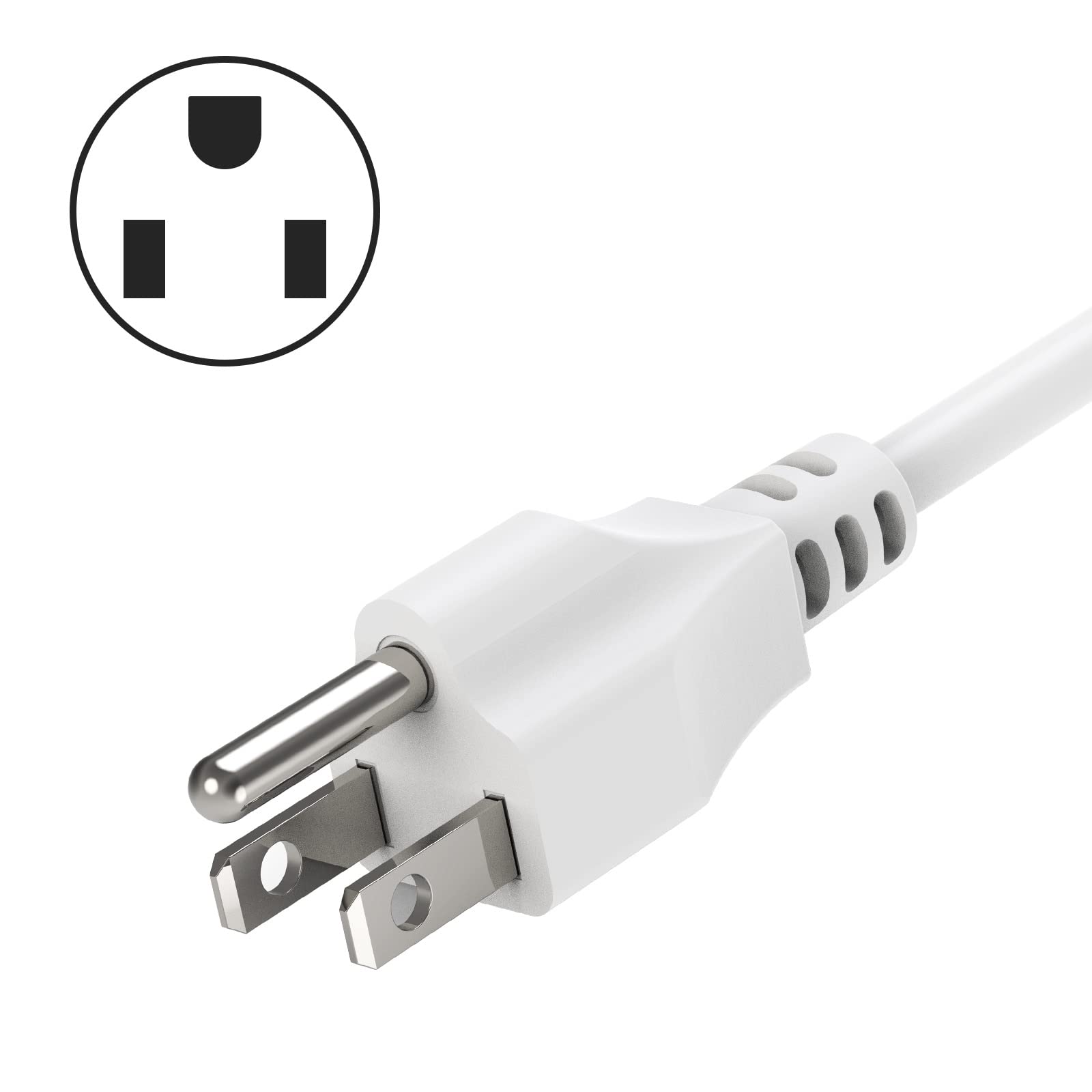 Shopled 5Ft Plug Power Cord T5 T8 Led Tube Power Cable,5Ft 3 Outlet Power Cord For Led Shop Lights