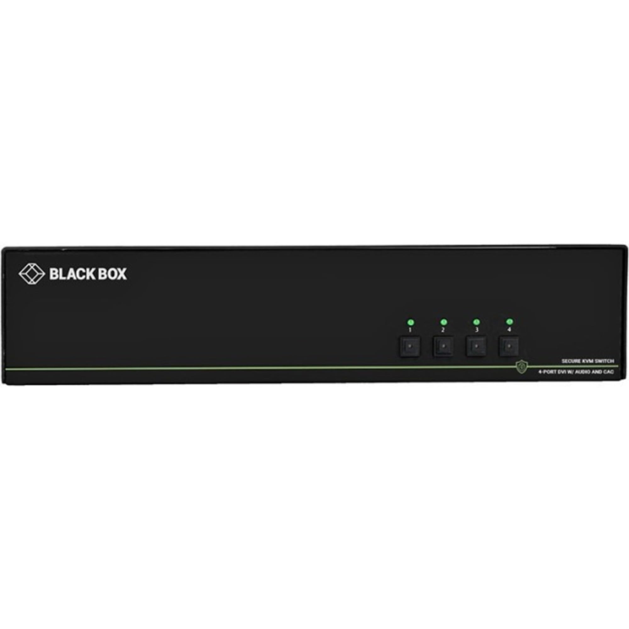 Secure Kvm Switch, Niap 3.0 Certified-4-Port, Quad-Monitor, Dvi-I, Ps2, Usb, Aud
