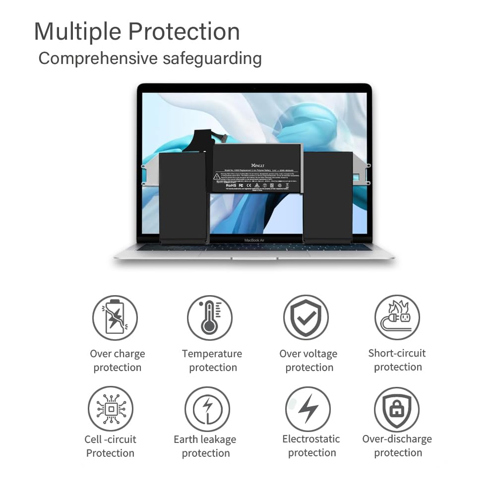 Xinglt A1932 A2179 Battery Replacement A1965 Battery For Macbook Air 13 Inch Retina A1932 (Year 2018 2019) A2179 (Year 2020) Emc