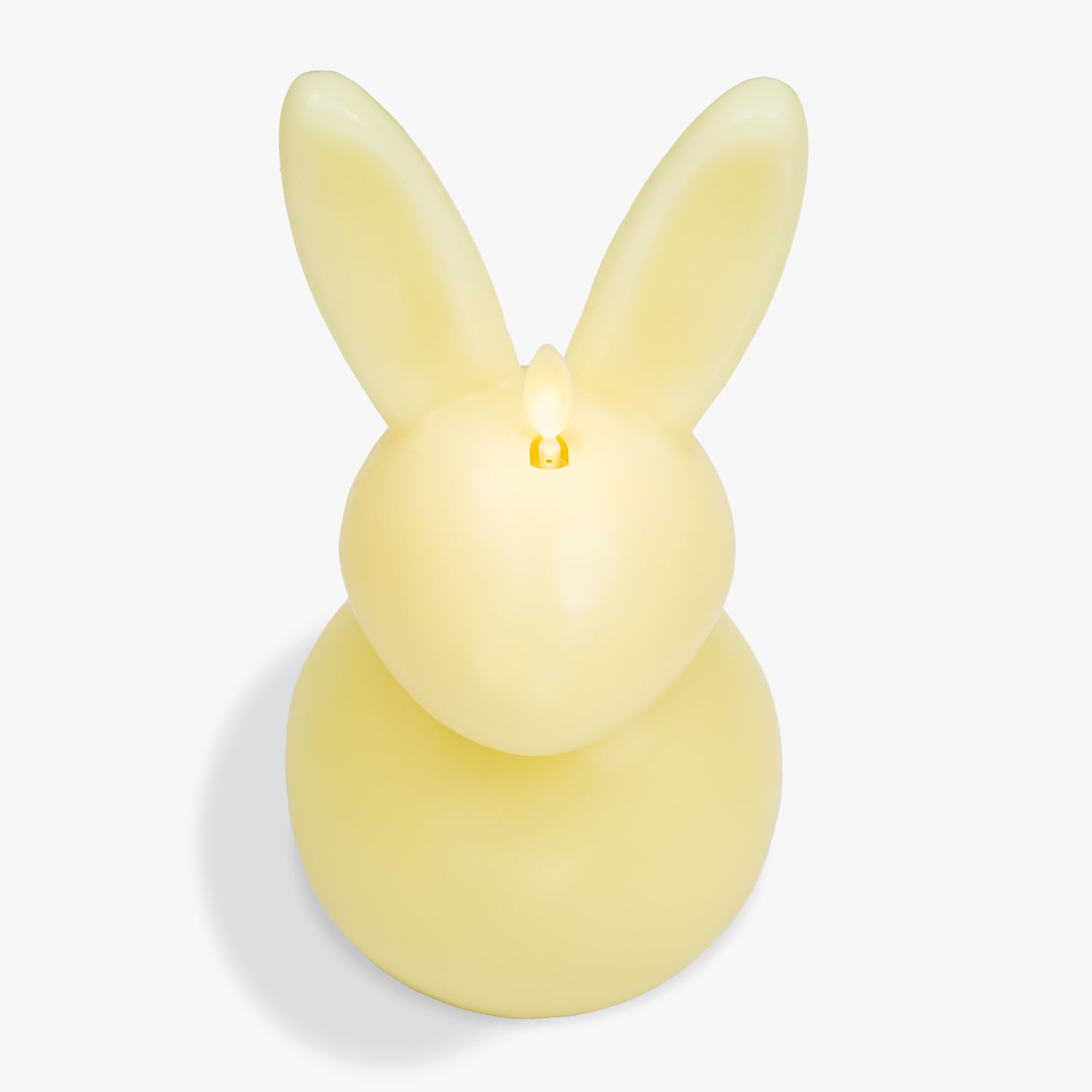 Luminara Easter Bunny Candle  Lemon Chiffon 4.5'' X 4.5'' X 8.5''  Flameless Real Flame Holiday Inspired Decor  Aa Batteries  Fl