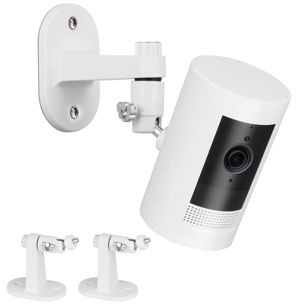 2Pack Adjustable Security Wall Mount Bracket For Ring Stick Up Cam & Ring Indoor Cam(1St Gen), Perfect View Angle For Ring Surveillance Camera System - White