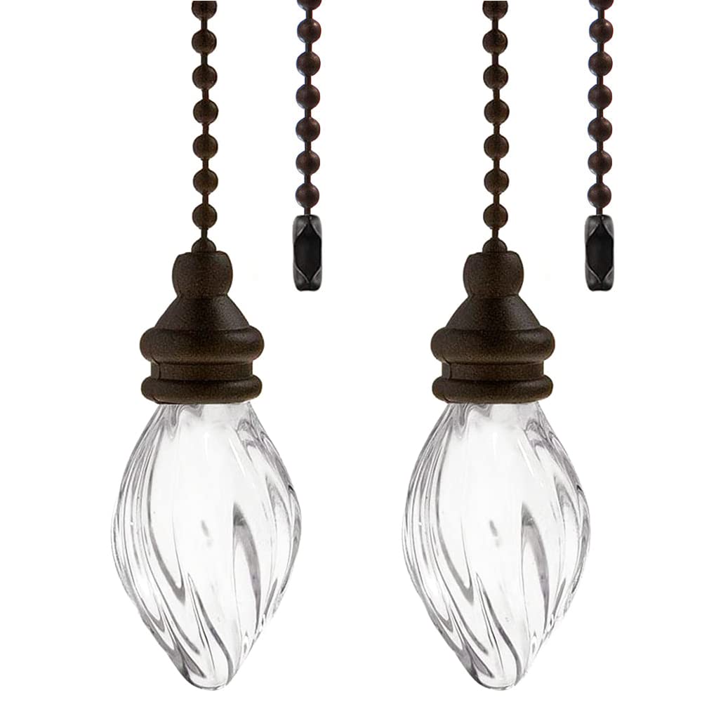 Akahttbn Ceiling Fan Pull Chains Ornaments 12 Inches Light Pull Chains with Acrylic Pendant Decorative Extensions for Ceiling Li