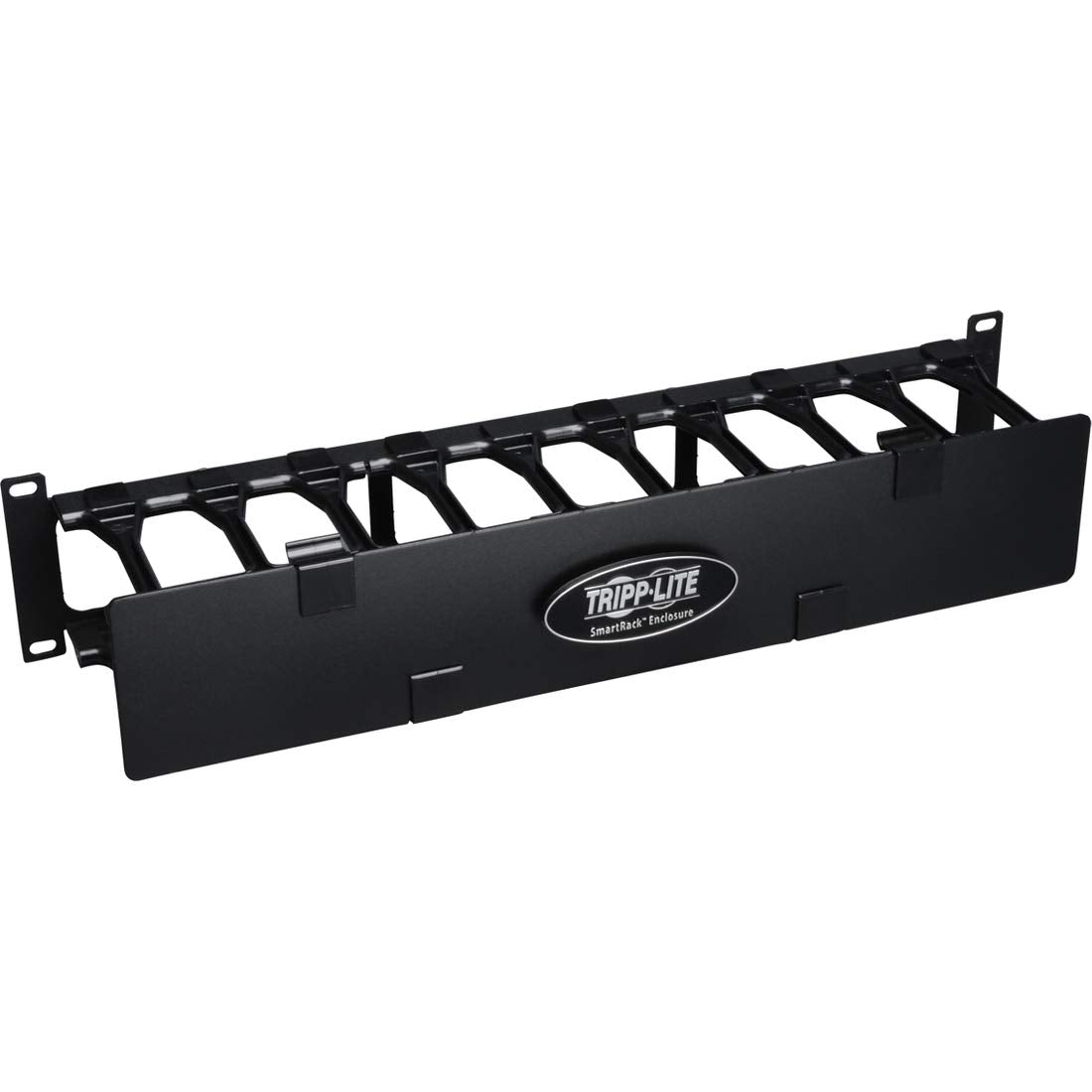 Tripp Lite Rack Enclosure Horizontal Cable Manager Steel With Finger Duct 2Urm Srcableduct2Uhd Black