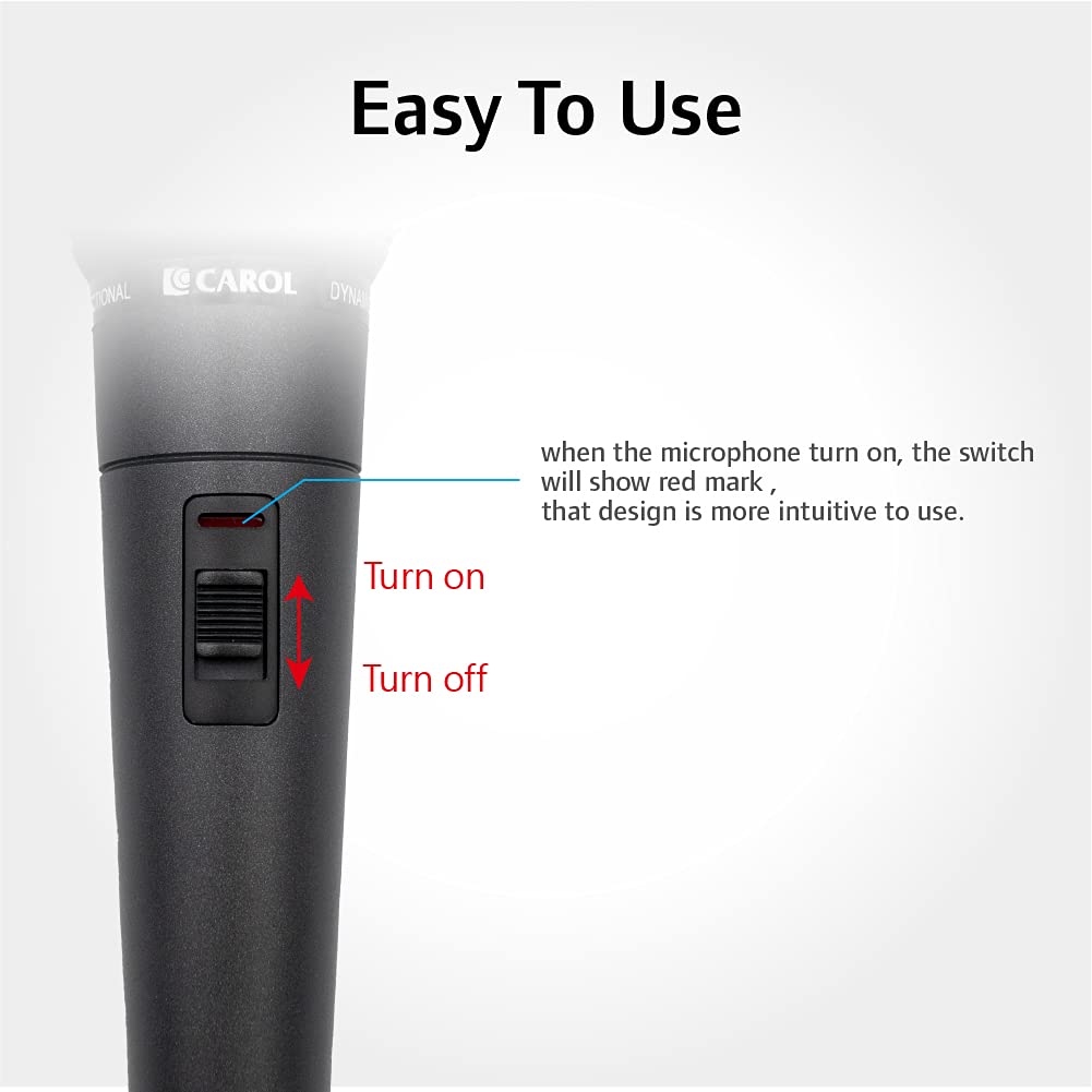 Carol Dynamic Microphone Gs 56 Unidirectional Vocal For Presentation & Home Studio,With Cardioid, Shock Absorber Effect, Reduce