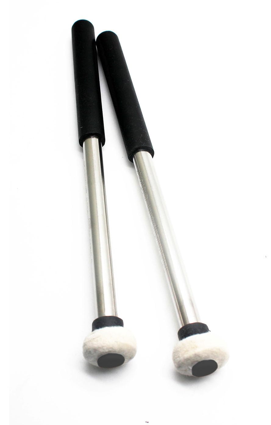 Tuoren 3Pair Steel Tongue Drum Mallet Hand Pan Sticks Percussion Instrument Accessories With Bracket, Velvet Storage Bag