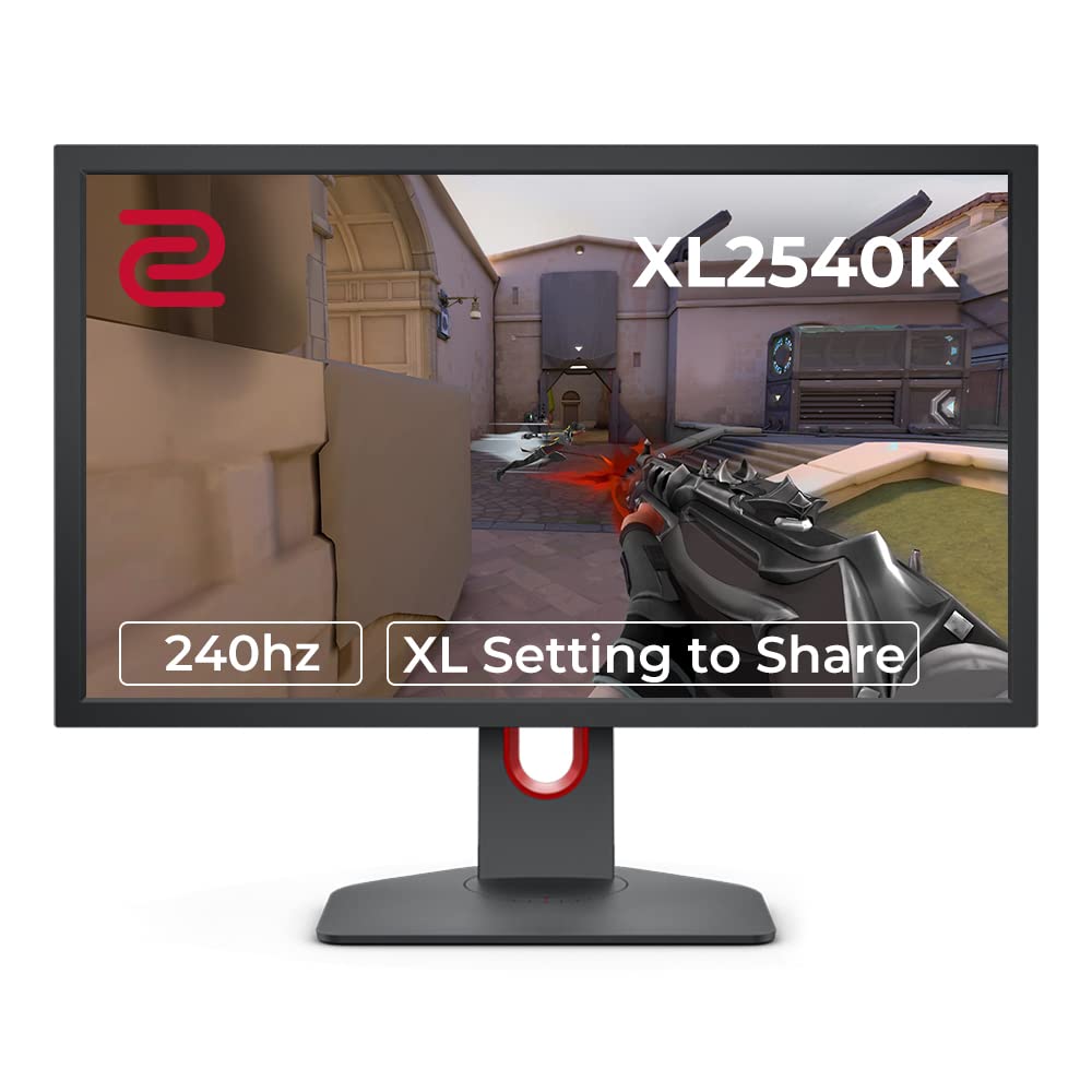 Benq Zowie Xl2540K 24.5 Inch 240Hz Gaming Monitor | Smaller Base | Flexible Height & Tilt Adjustment | Xl Setting To Share | Cus
