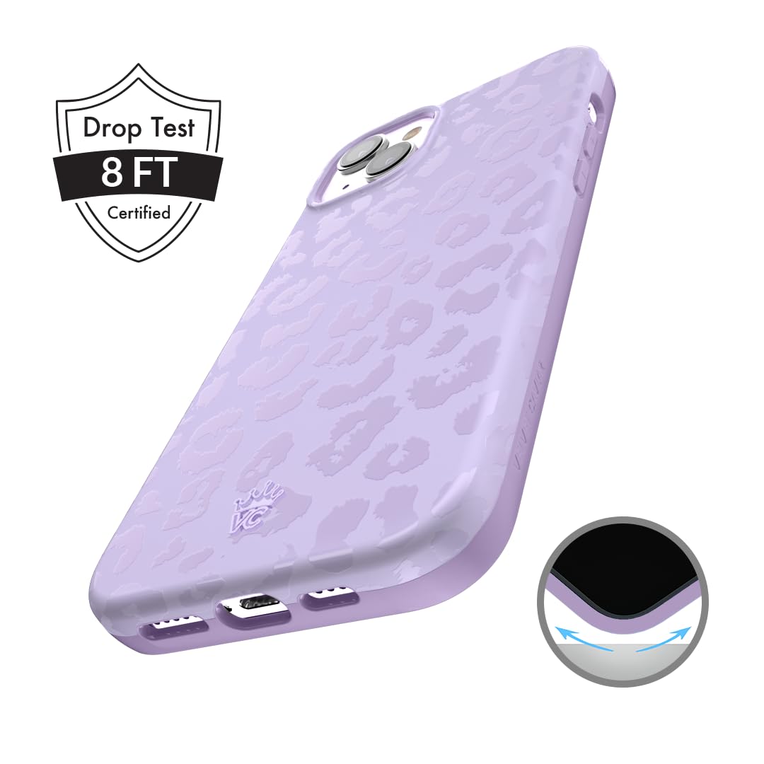 Velvet Caviar For Iphone 15 Case Purple Leopard   Compatible With Magsafe [8Ft Drop Tested]