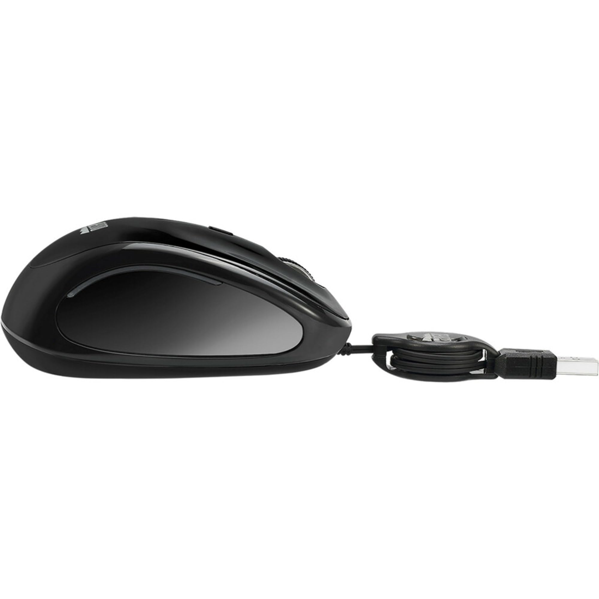 Adesso Ergonomic Imouse S8   Retractable Optical Usb Mouse (Black)