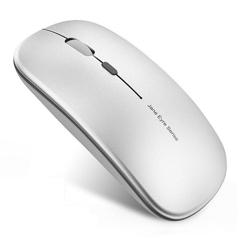 Q5 Slim Rechargeable Wireless Mouse, 2.4G Portable Optical Silent Ultra Thin Wireless Computer Mouse With Usb Receiver And Type 