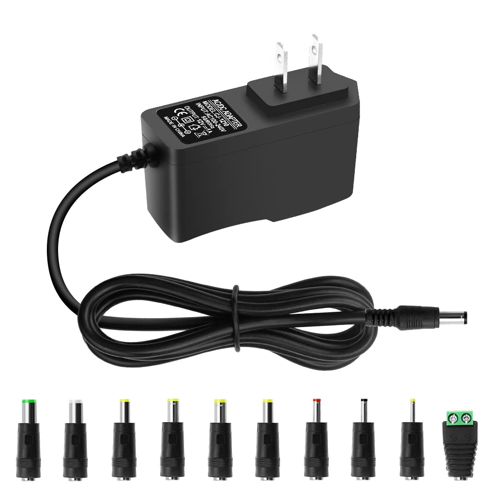 Arkare 12V 1A Ac/Dc Power Supply Adapter 12Volt Replacement Power Cord Wall Charger Ac 100V 240V To Dc 12Volt 1Amp 0.5A Transfor