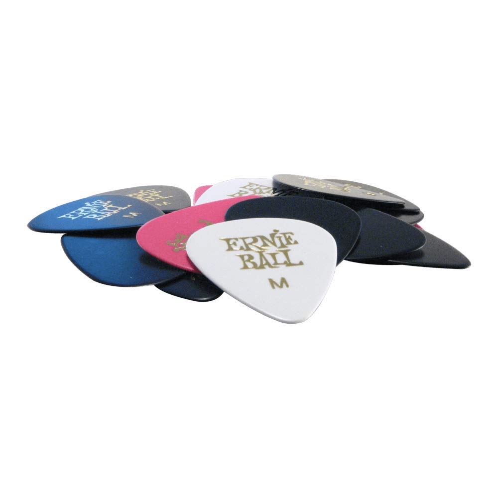 Ernie Ball Guitar Picks, Medium, Assorted Colors, 24 Pack (P09172)