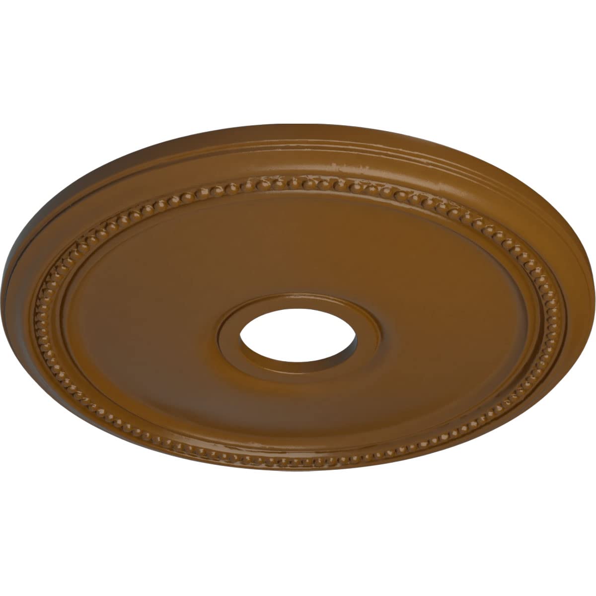 Ekena Millwork Cm18Distf Diane Ceiling Medallion, 18''Od X 3 5/8''Id X 1 1/8''P, Hand Painted Smokey Topaz
