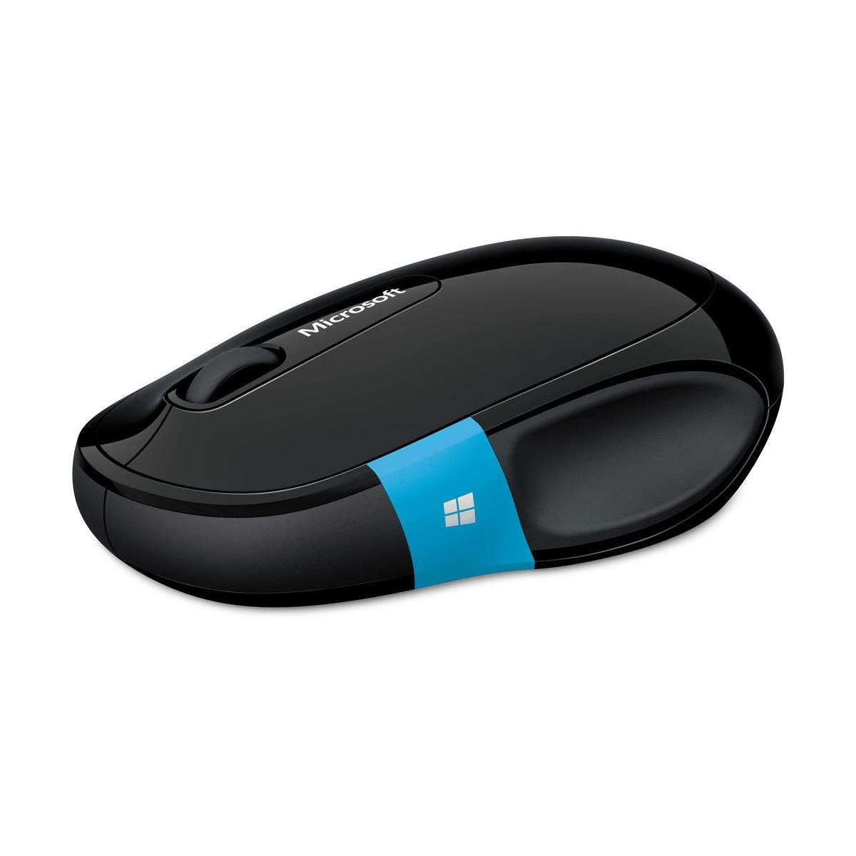Microsoft Sculpt Comfort Mouse - Black. Comfortable Design, Customizable Windows Touch Tab, 4-Way Scrolling,Bluetooth Mouse For