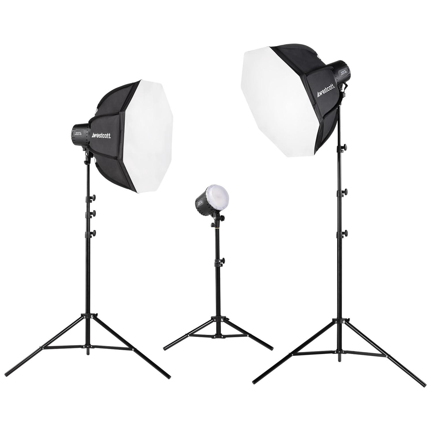 Westcott U60-B Bi-Color LED 3-Light Softbox Kit for Content Creators, Product Photography, Actor Self Tapes, and Interviews