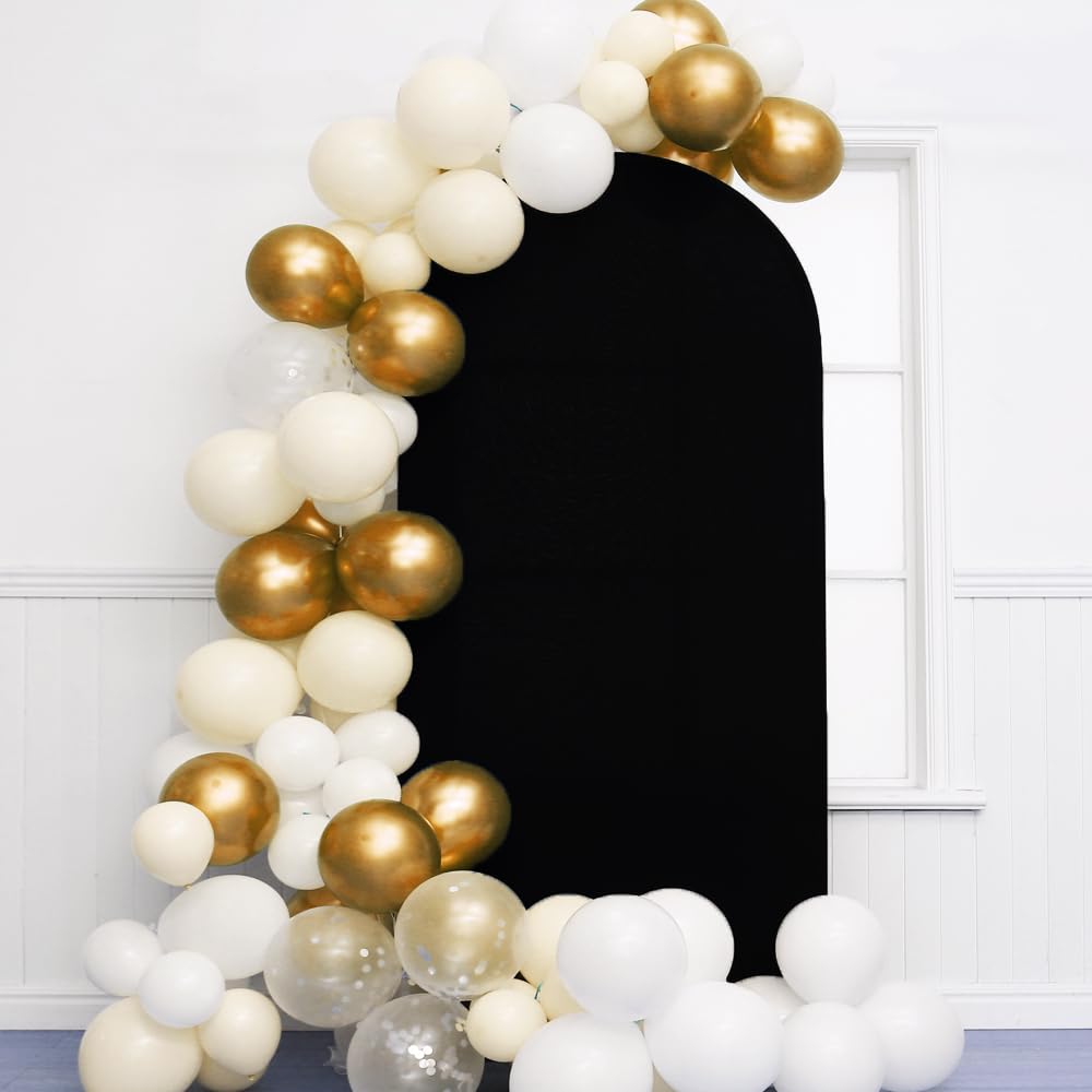 7.2 Ft Black Arch Backdrop Stand Cover   Jkdmjf Spandex Arch Cover Backdrop Fabric For Wedding Birthday Party Baby Shower Photog