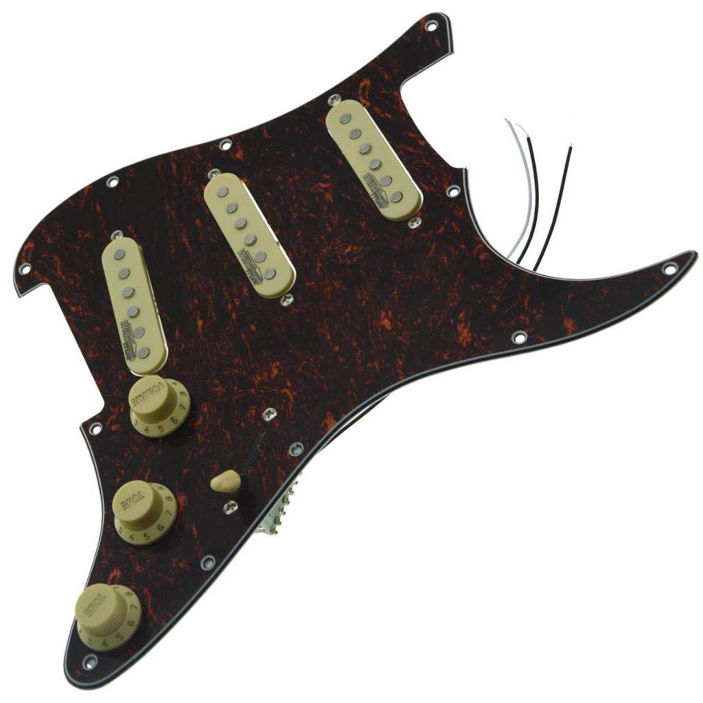 Kaish Red Tortoise Loaded Electric Guitar Pickguard Prewired Pickguard With Wilkinson Pickups For Usa/Mexico Fd Stratocaster