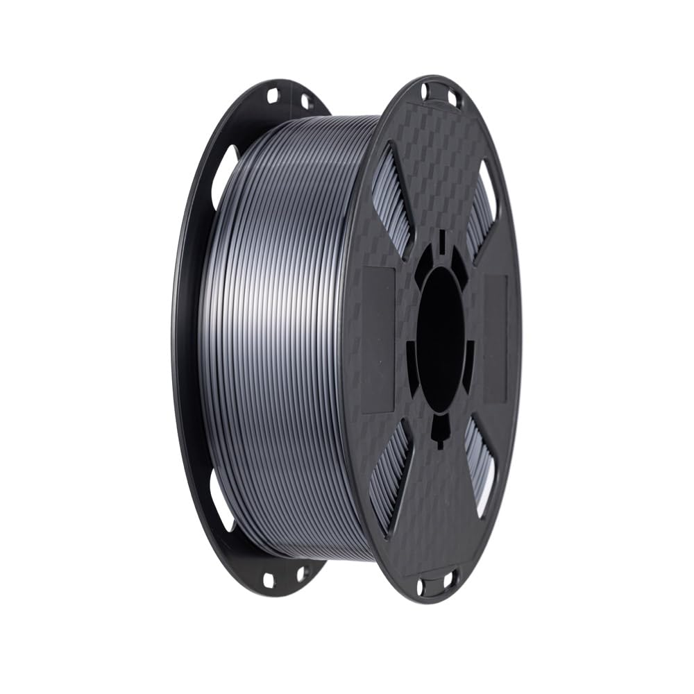 Silk Gray Pla Filament 1.75Mm 1Kg 3D Printing Filament Silky Gray Pla Shiny Shine Metallic Pla Gray 3D Printer Material Fdm 3D P