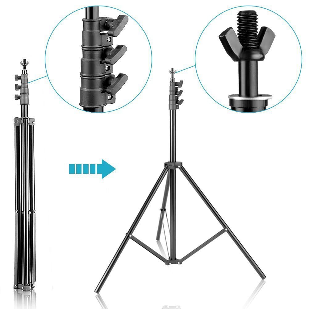 Hyj Inc 10Ft X 8.5Ft Adjustable Photography Backdrop Support System Photo Video Studio Muslin Background Stand Kit With Carry Bag