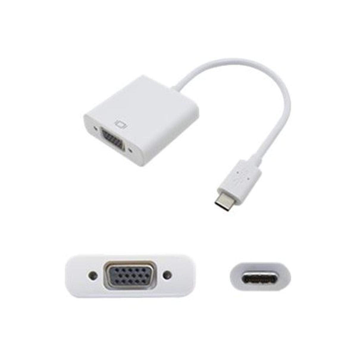 Addon 5 Pack Of 20Cm (8In) Usb 3.1 Type (C) Male To Vga Female White Adapter Cab
