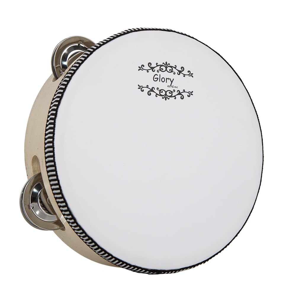 Glory Hand Held Tambourine Drum 6 Inch Bell Birch Metal Jingles Percussion Gift Musical Educational Drum Instrument For Ktv Part