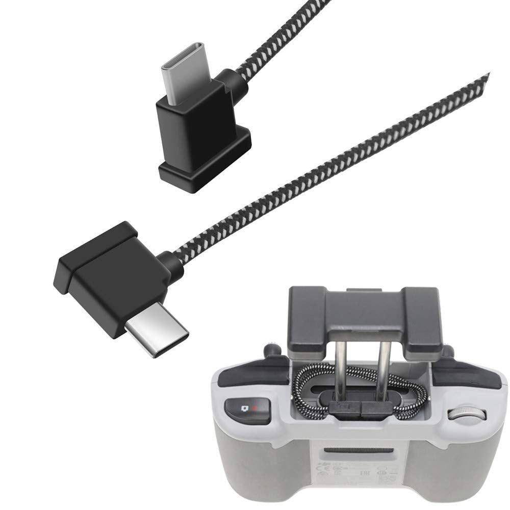 Hanatora 11.8 Inch Usb C To Usbc Rc N3/N2/N1/N1C Remote Controller Cable For Dji Flip,Neo,Mavic 3,Air 3S/3/2/2S,Mini 4K/2 Se/3/4 Pro,Nylon 1Ft Tablet Rc Data Cord Accessories(Type C Connector)