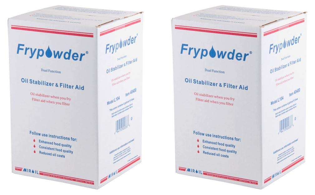 Miroil L106 8 Gal   Bulk Saver   2 X L104 Boxes Of Fry Powder Oil Stabilizer And Filter Aid, Cs Of 2 X 4 Gallons Of Powder   Fry