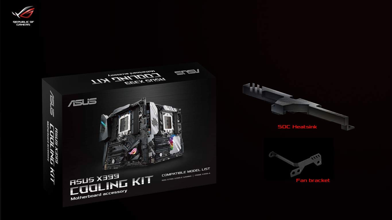 ASUS FN X399 COOLING KIT 20.6dBA f 2nd Ryzen Threadripper WX series processors