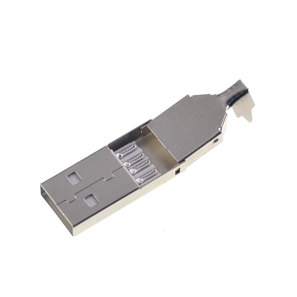 Oiyagai 40Pcs Soldering Usb Type A Male Connector With Metal Shell For Diy