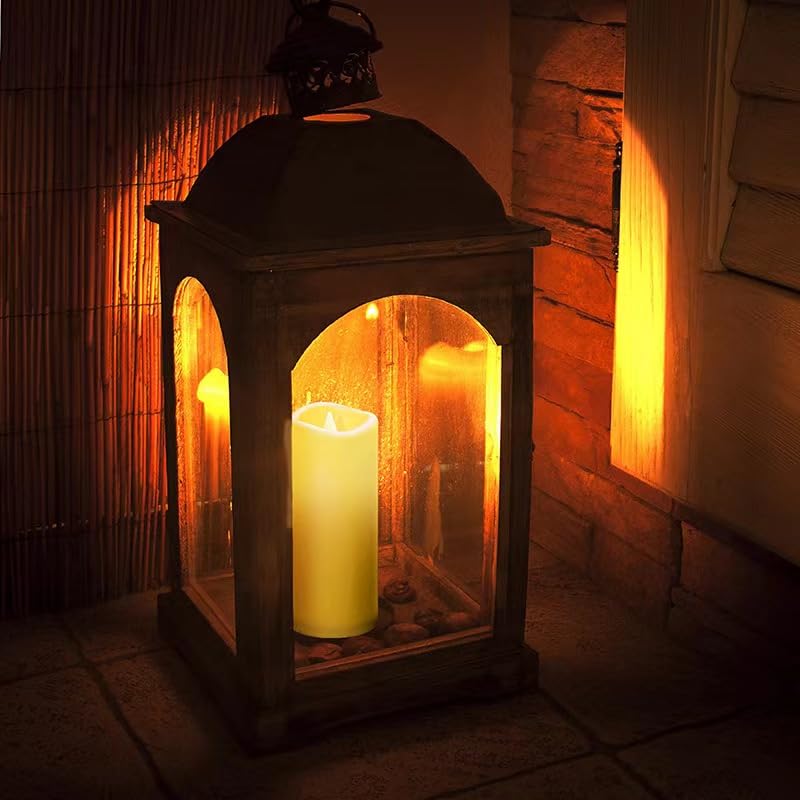 12Pack Waterproof Flameless Candles With Remote Control Candle, Battery Operated Flickering Led Pillar Candle Plastic,Large Size