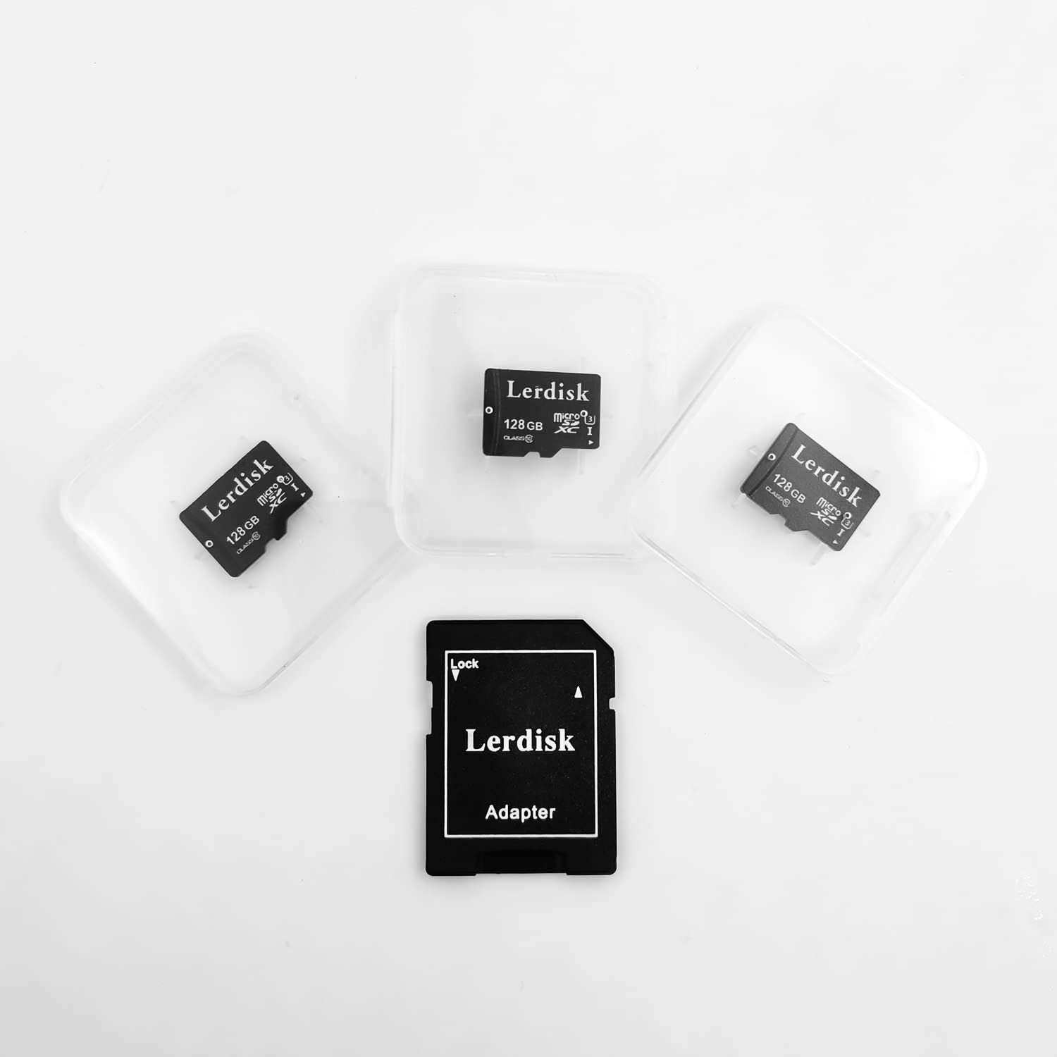 Lerdisk Factory Wholesale Micro Sd Card 128Gb U3 Pack Of 3 In Bulk Micro Sdxc With Adapter Produced By Authorized Licencee(128Gb