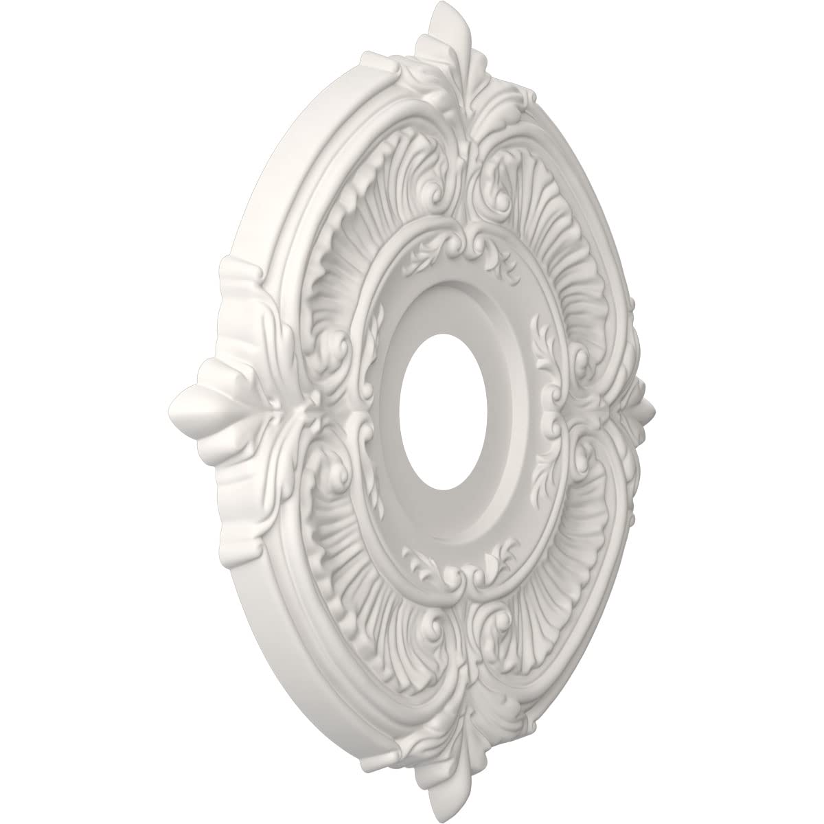Ekena Millwork Cmp16Atgbw Attica Thermoformed Pvc Ceiling Medallion (Fits Canopies Up To 5 5/8''), 16''Od X 3 1/2''Id X 1''P, Ul