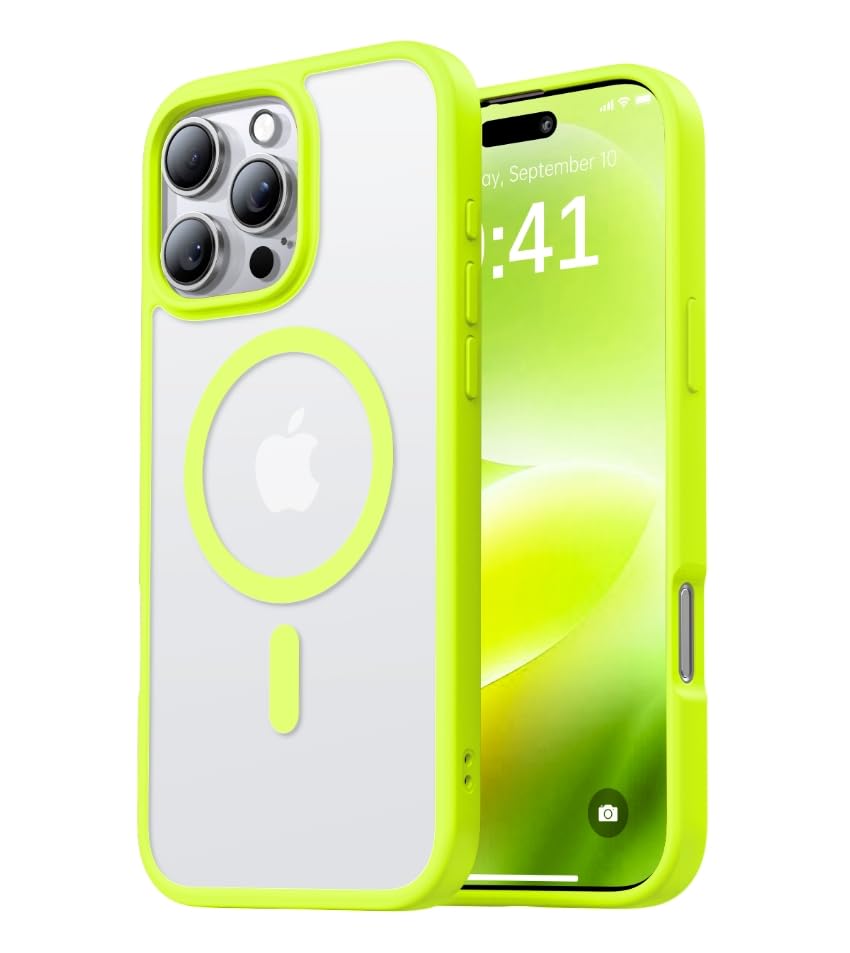Aulofe Magnetic Shockproof For Iphone 16 Pro Max Case, Skin Friendly[Compatible With Magsafe] [Military Grade Protection] Transl