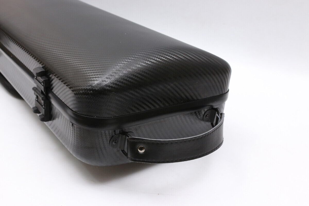 4/4 New Violin Case Mixed Carbon Fiber Strong Light Oblong Case Full Size (Red)