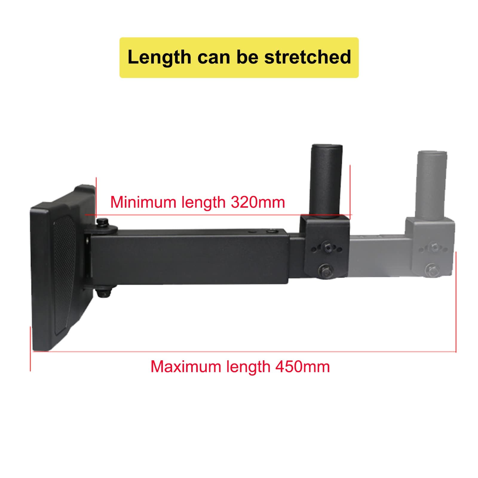 Howonder Hd 339 Heavy Duty Speaker Wall Mount,Hold Up To 100Lbs,Speaker Wall Mount Bracket Design For Professional Audio Pa Spea