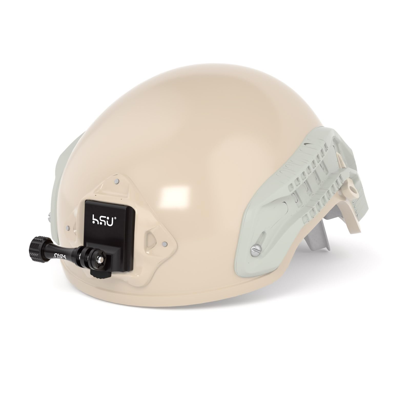 Hsu Aluminum Nvg Helmet Mount With Aluminum Thumbscrew Compatible With Gopro Hero 13/12/11/10 Black, Hero 9/8/7/6/5, Tactical Helmet For Dji Osmo Action 2, Insta360 One R/Akaso And Most Action Cameras