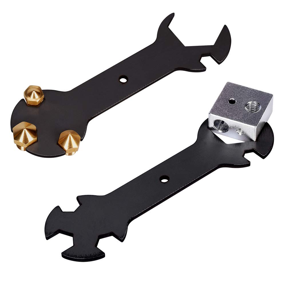 Befenybay 3D Printer Accessories Fixed Wrench 5 In 1 Wrench For E3D/Mk8 Nozzle Heating Block