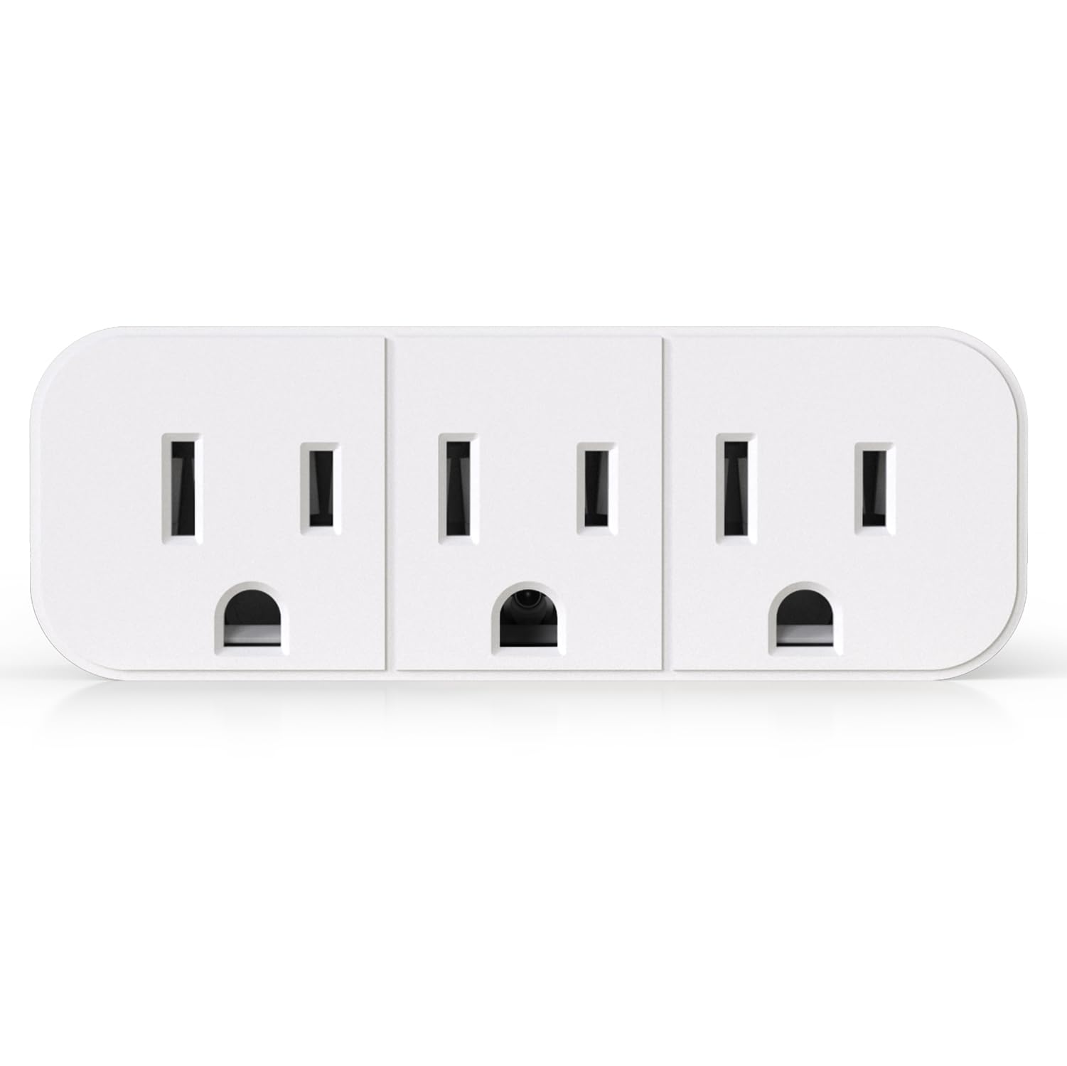Elegrp Triple Outlet Extender, 3 Prong Grounded Wall Tab, Multiple Outlet Extender Adapter Plug With 3 Electrical Outlets For Tr