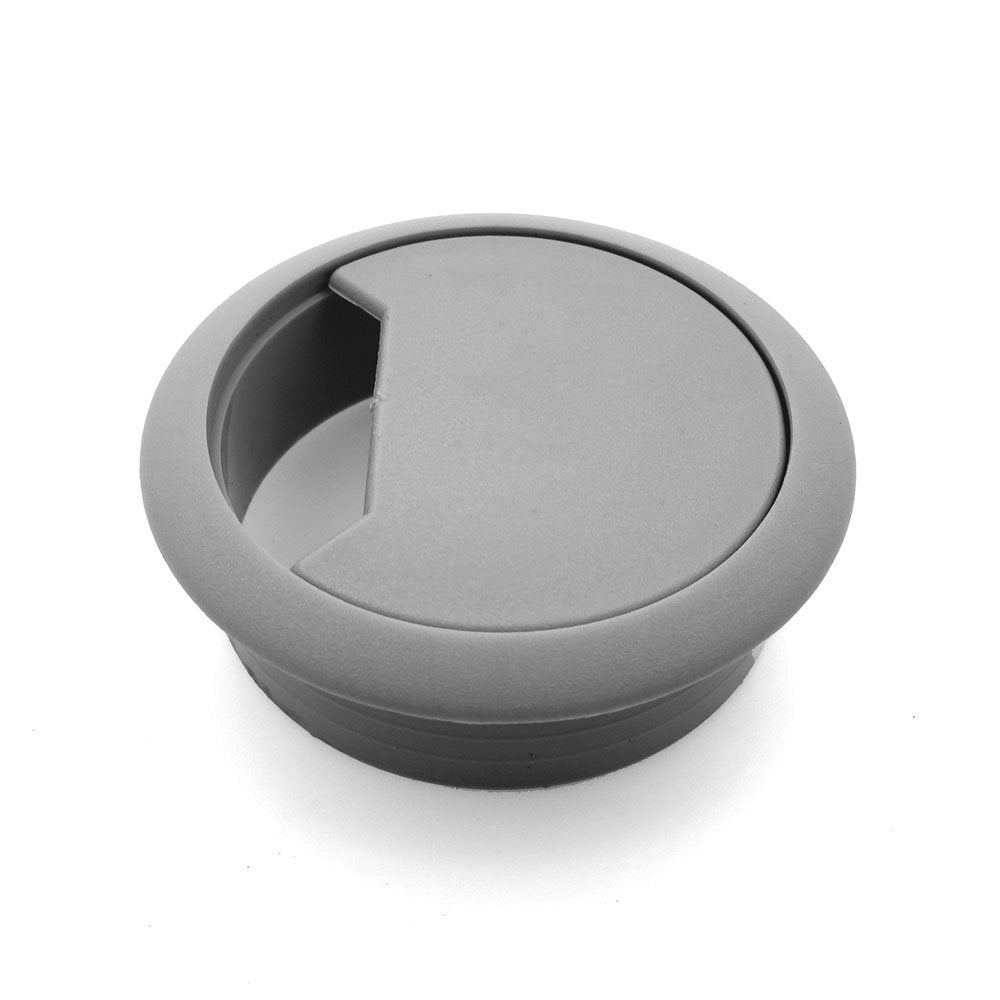 Modket M4327 51 Gry 3 Pc Computer Cord Cable Wires Organizer Hole Cover 2'' Gray Plastic Desk Grommet   3 Pack