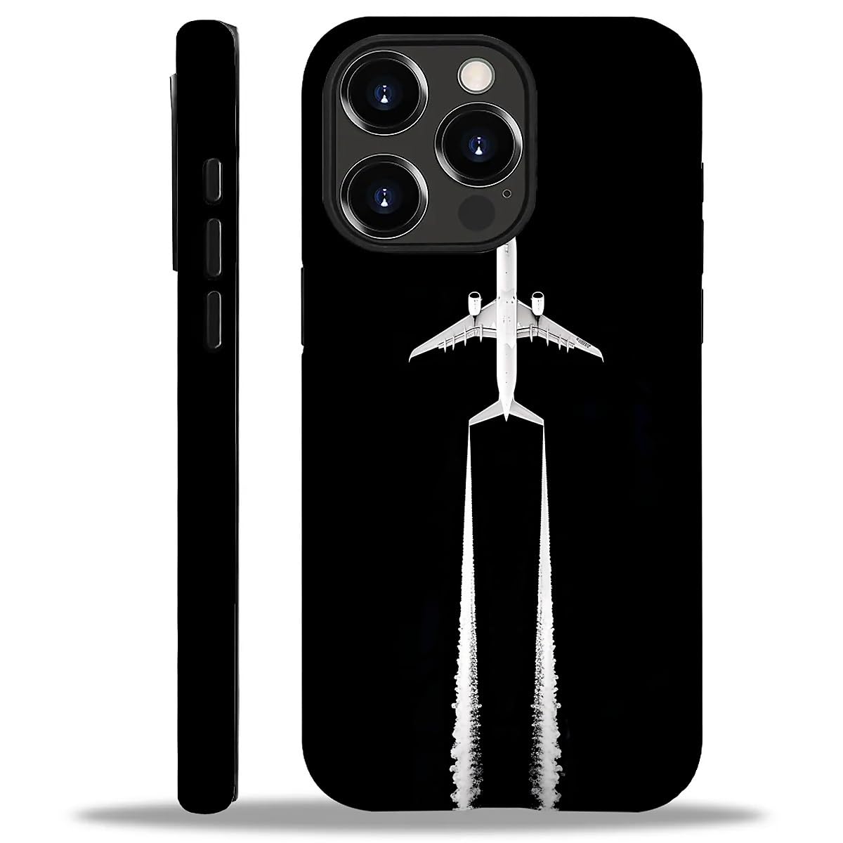 WANKBLC Compatible with iPhone 15 Pro Matte Case, Airplane Pilot Plane Aviation Pattern for Girl Full Body Design Soft Silicone 