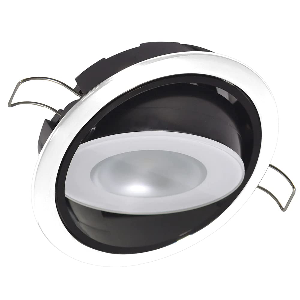 Lumitec Mirage Positionable Down Light - White Dimming, Red/Blue Non-Dimming - White Bezel,WBAUVB01M9GE3QV