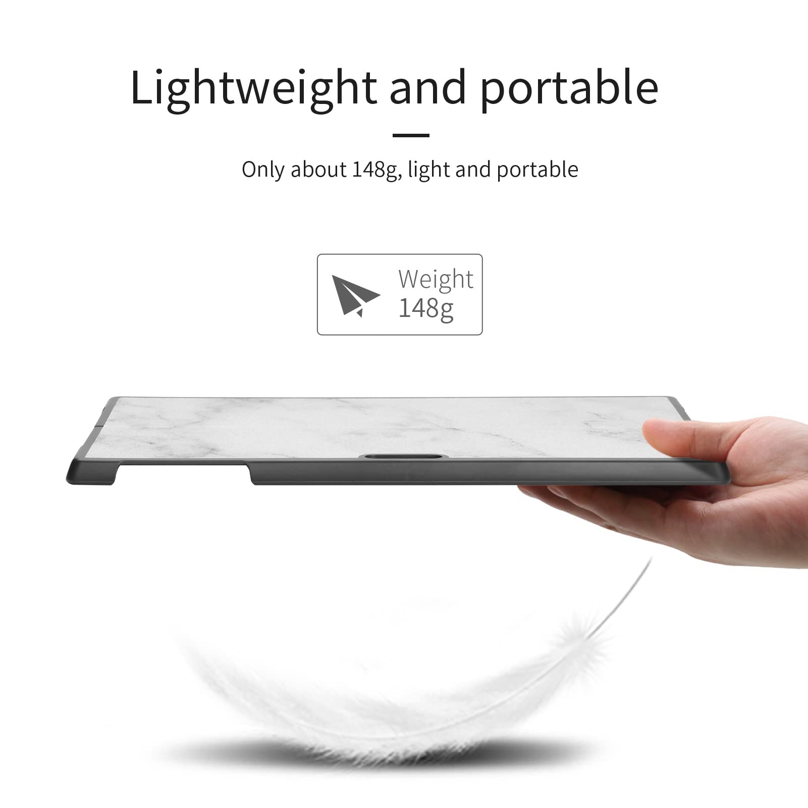 Qcoswa Slim Lightweight Marble Tablet Cover For Microsoft Surface Pro 7+, 7, 6, 5, 4, Lte, Hard Protective Case, Compatible With