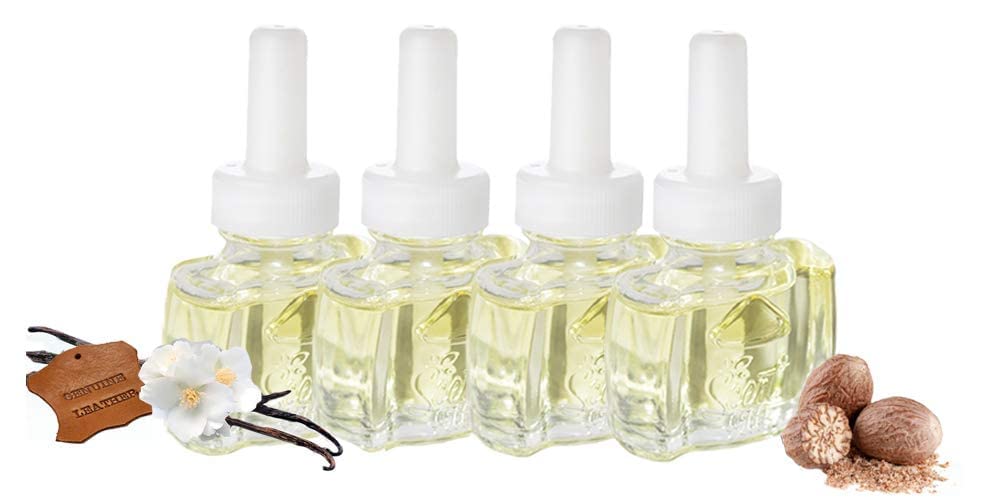 Scent Fill Vanilla Suede Plug In Air Freshener Refills, 4 Scented Oil Refills