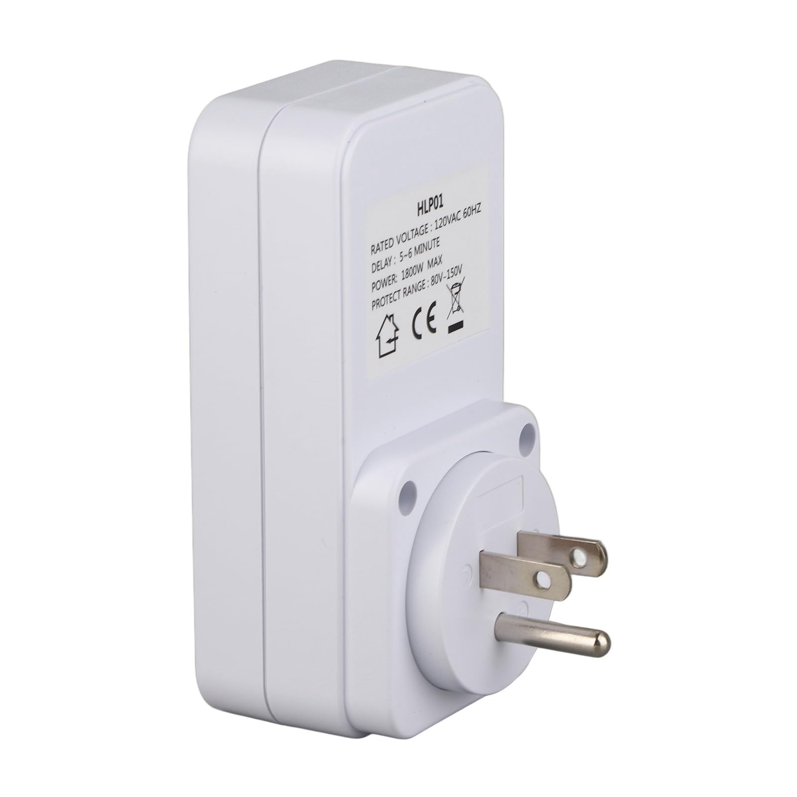 Walfront Protector Outlet, Appliance Single Outlet Protector, 120Vac Voltage Range 80V To 150V For Protecting Electrical Equipment