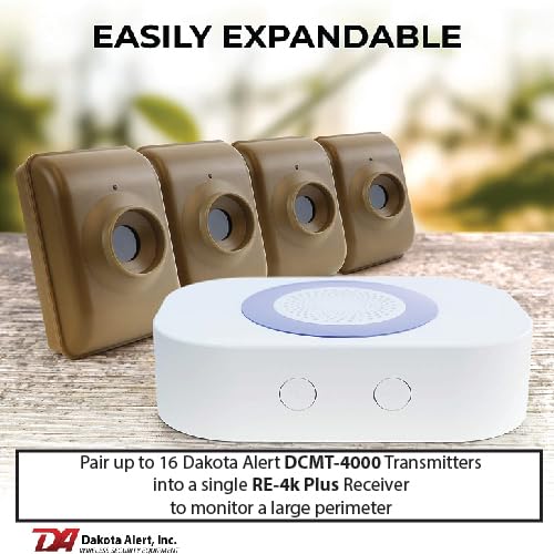 Dakota Alert Long Range Driveway Alarm Motion Detector   Dcma 4K Plus One Mile Wireless Range Alarm System   Dcmt 4000 Transmitter & Re 4K Plus Receiver Use Outdoors, Driveways, Entrances & Backyards