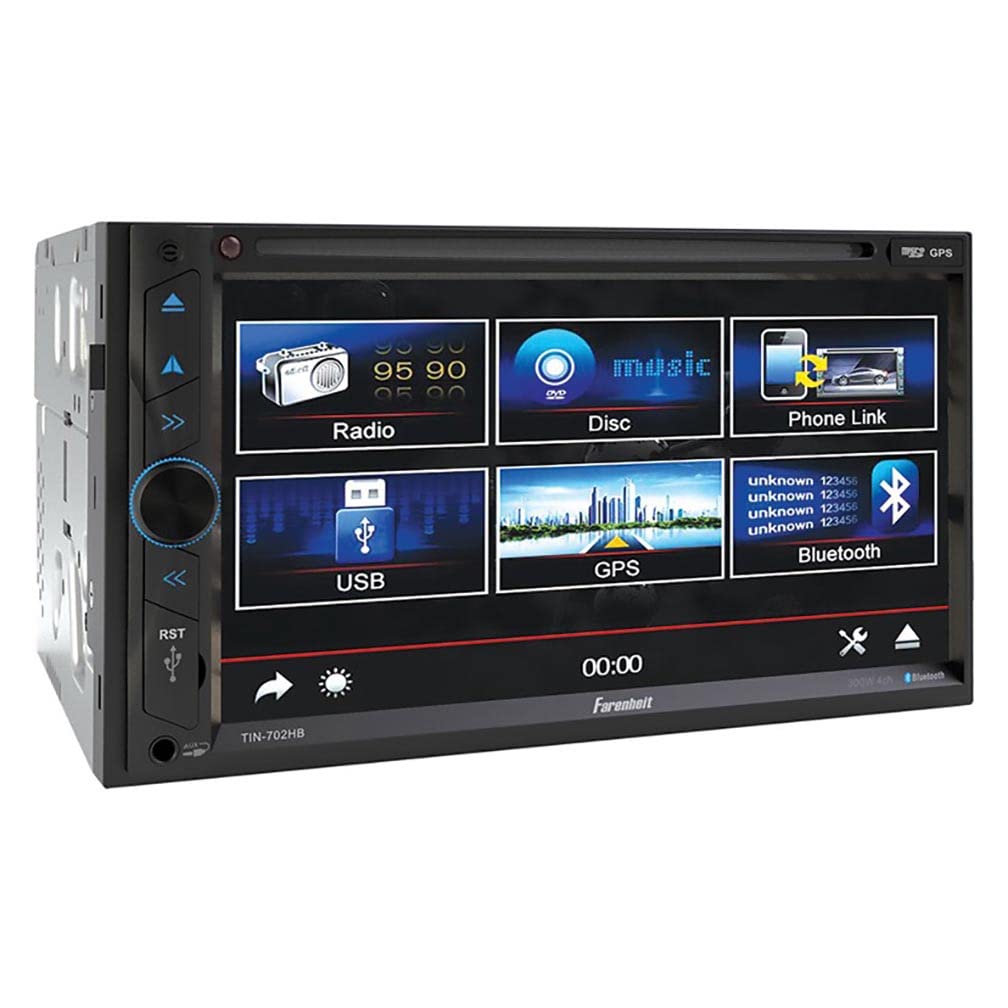 Farenheit Tin 702Hb 2 Din 6.2 Lcd Gps Navigation Dvd Multimedia Source Unit Wandroid Phonelink Bluetooth V4.0