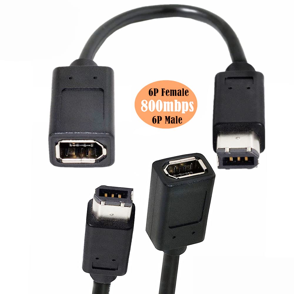 Cy Ieee 1394 6Pin Female To 1394A 6Pin Male Extension Data Video Capture Card Firewire 400 To 400 Cable 20Cm