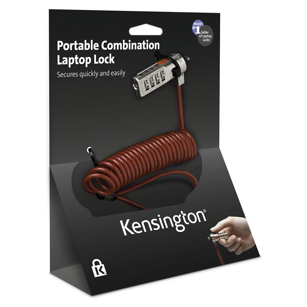 Kensington Portable Combination Cable Lock For Laptops And Other Devices   Red (K64671Am)