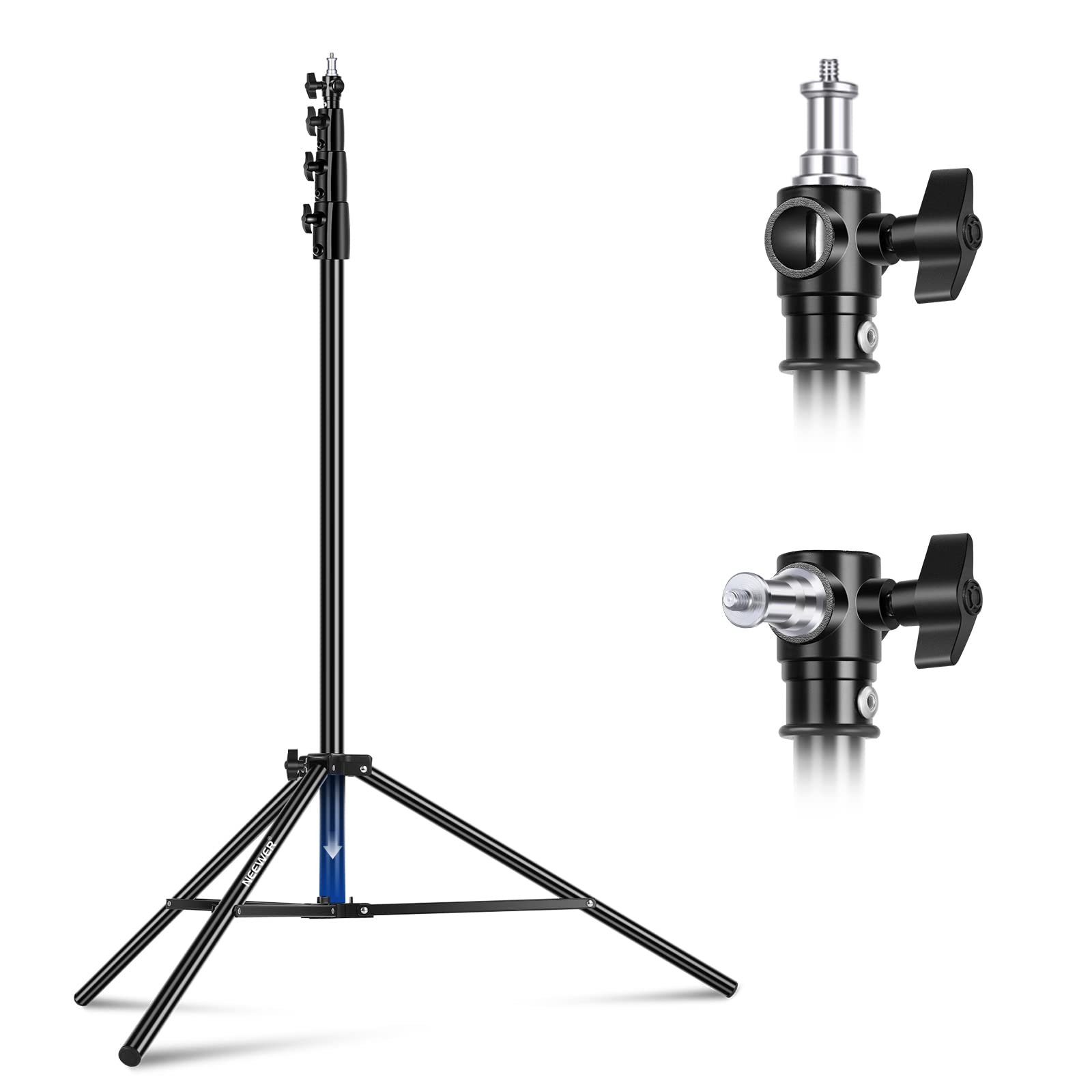 Neewer 13Ft/4M Air Cushioned Light Stand, Heavy Duty All Metal Photography Tripod Stand With 1/4    To 3/8    Reversible Spigot,