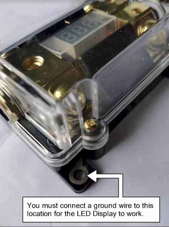 Car Audio Digital Led Display Fuse Holder Anl Include 2 Fuses Distribution Block 1 Way In 2 Way Out